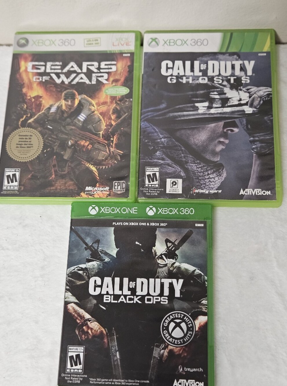 One 360 Call of Duty Black Ops COD Ghosts Geara Of War